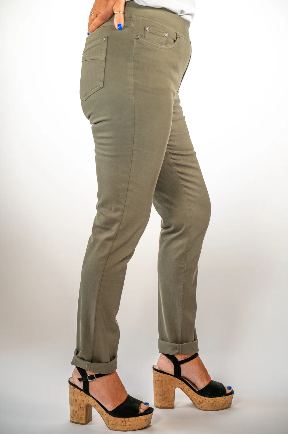 Anna Montana Jump In Jeans (1001) - Khaki - Image 3