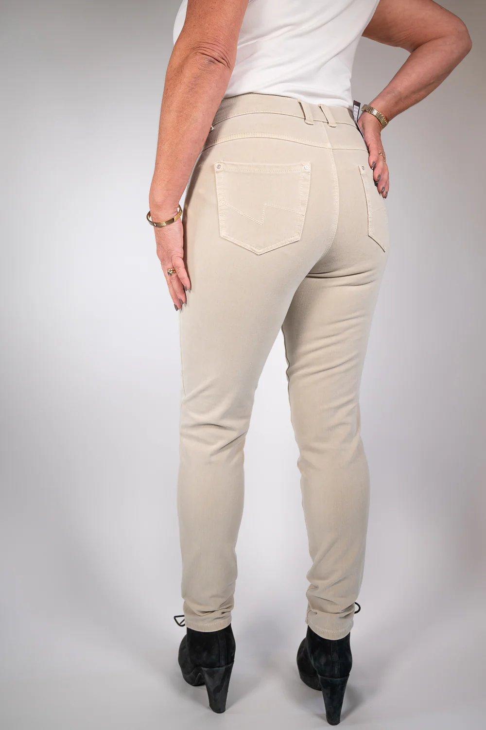 Anna Montana Skinny Jeans (5052) - Beige - Image 4
