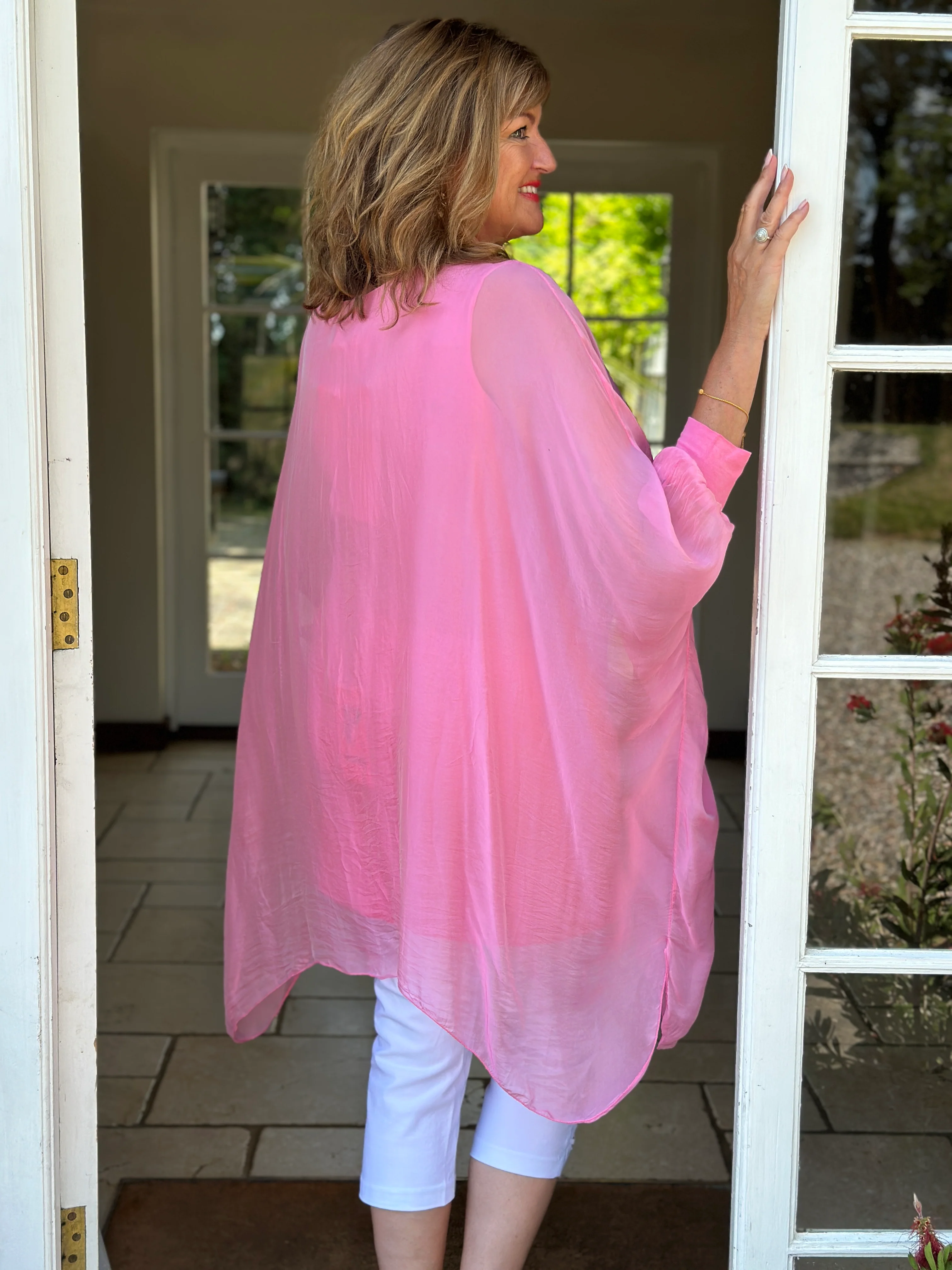 Bella Silk Blouse | Pink - Image 4