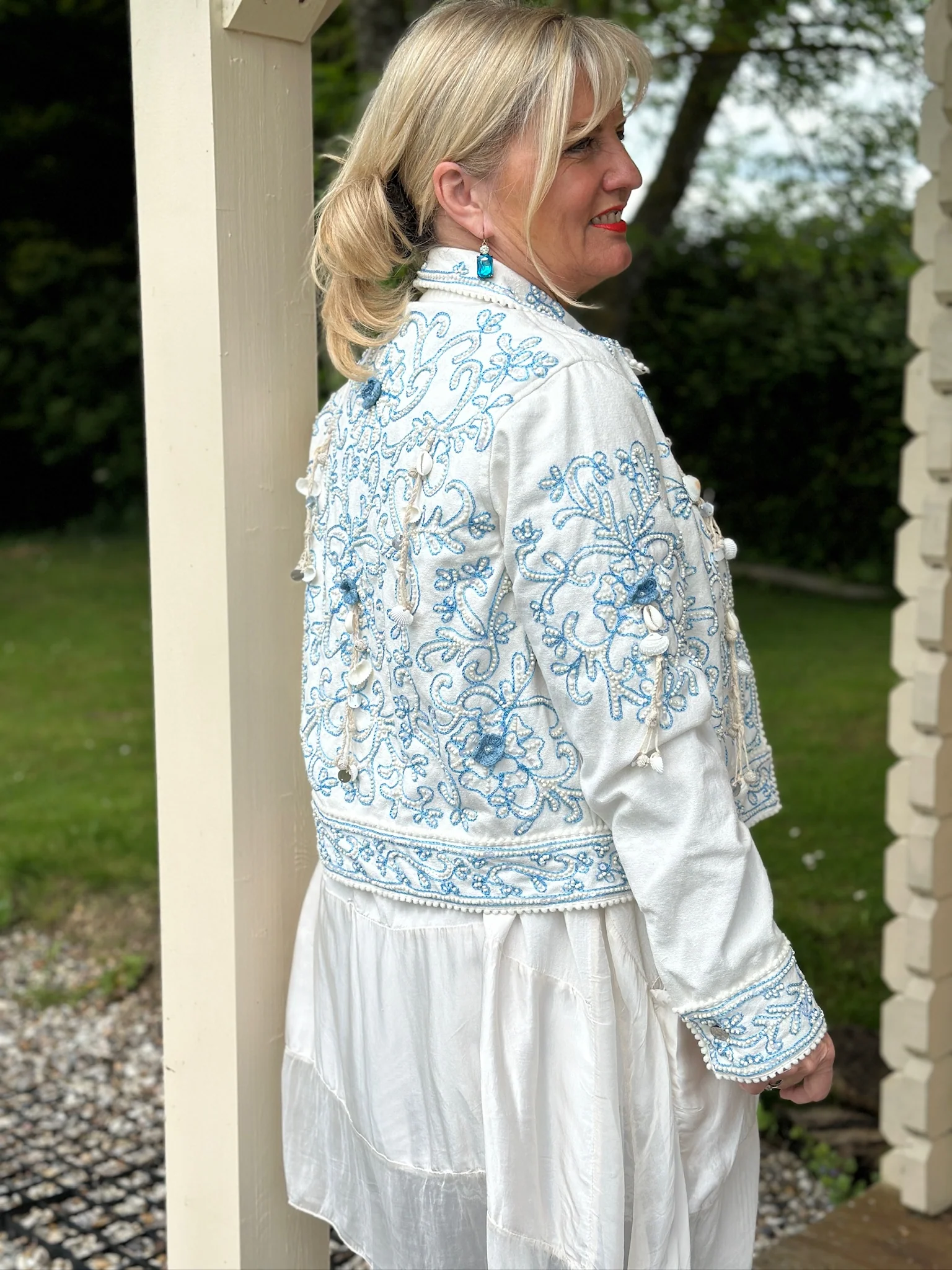 Embellished Denim Jacket | Blue - Image 3
