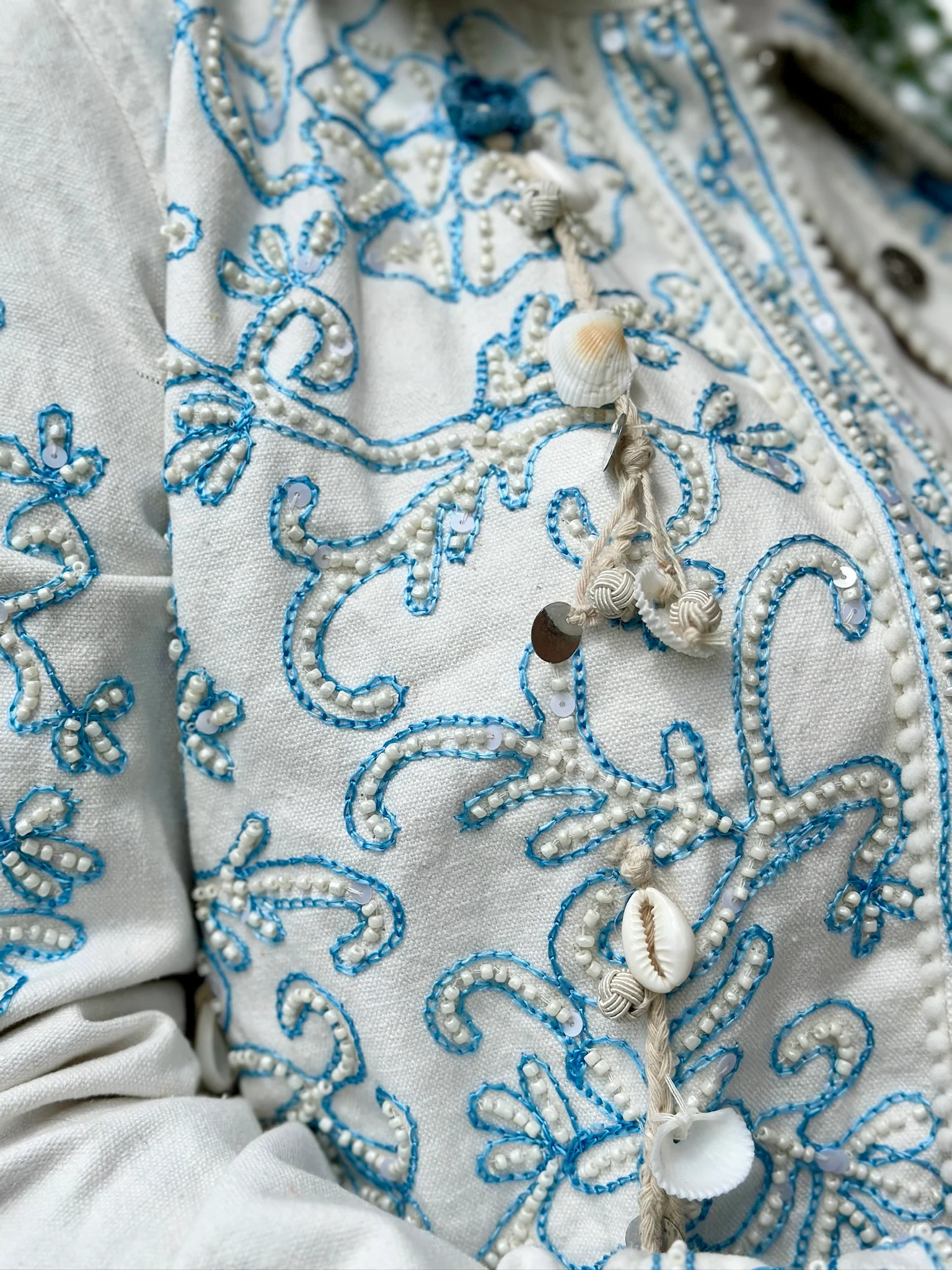 Embellished Denim Jacket | Blue - Image 5