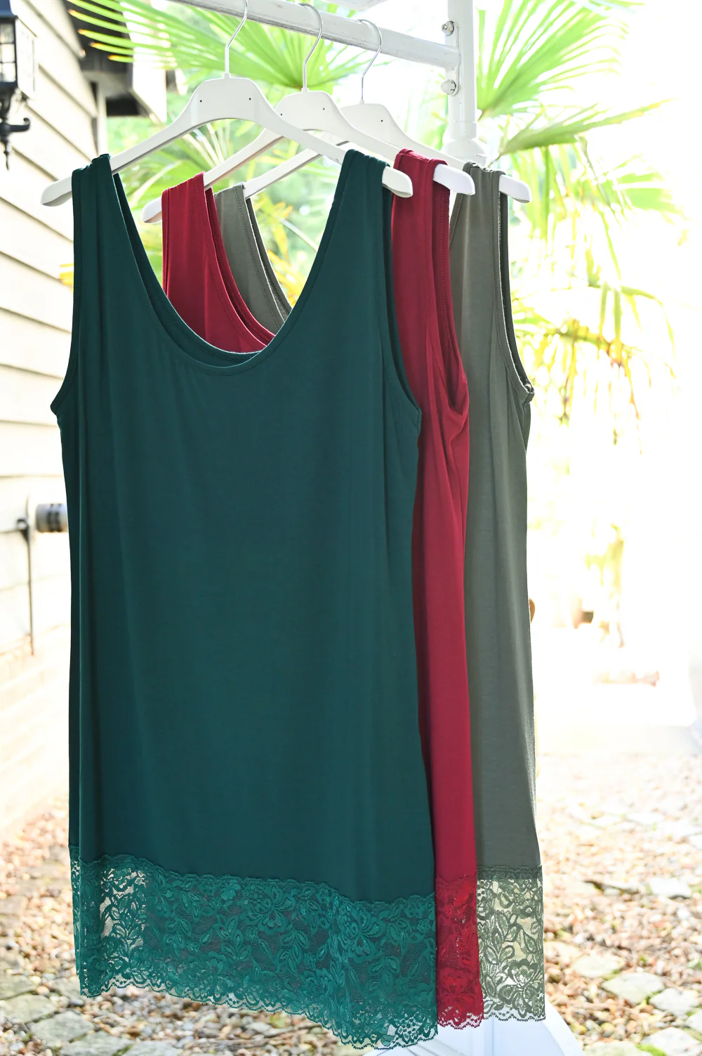 Large Lace Hem Vest Top - Image 5