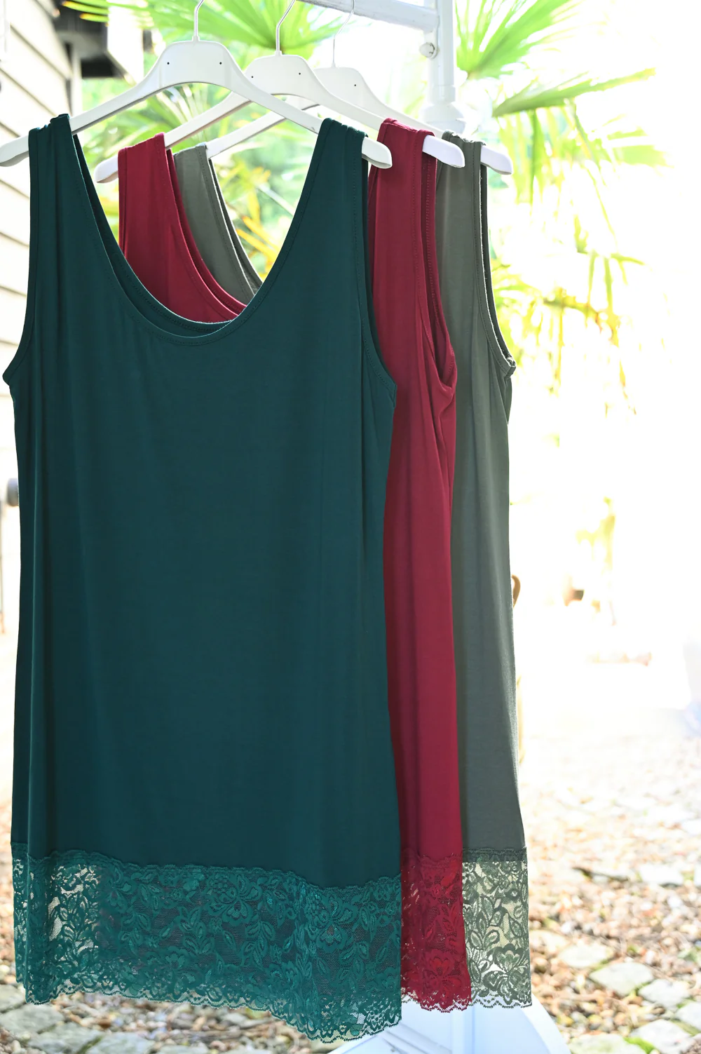 Medium Lace Hem Vest Top - Image 5