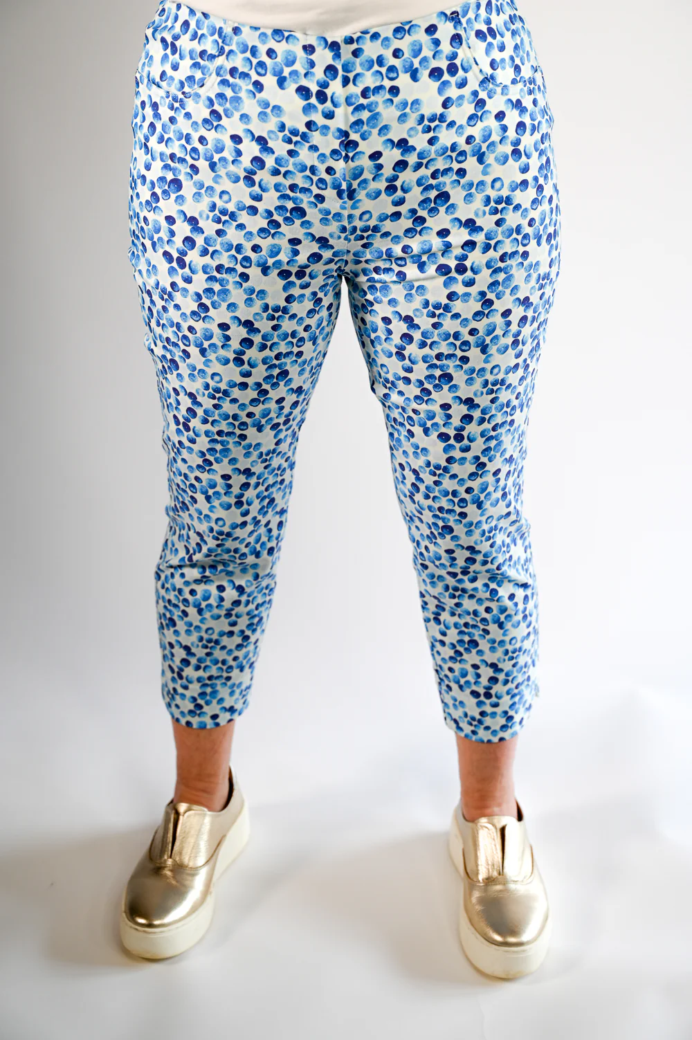 Stehmann Blue Slim Printed Trouser - Lolo-600 - Image 5